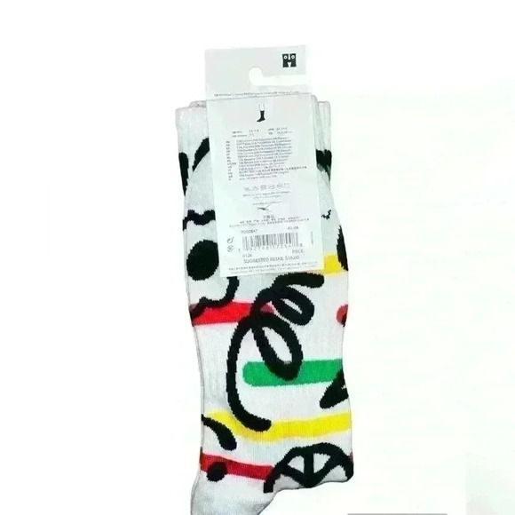 HAPPY SOCKS Women's Navy Big Multi Dot Soft Crew Cotton Socks Size 7-8 NWT - Picture 2 of 3